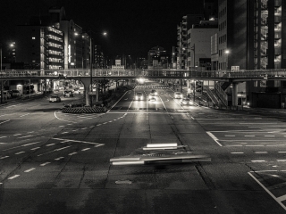 Above-the-night-traffic-Kyoto-Japan
