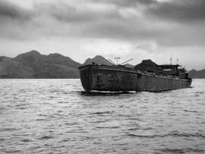 Barge-on-the-sea-Cat-Ba-Island-Vietnam