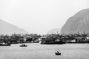 Boats-in-the-bay-Cat-Ba-Island-Vietnam