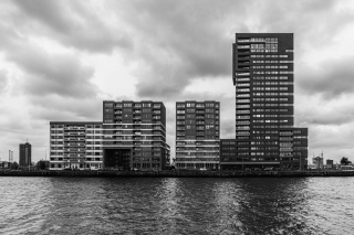 Contemporary-apartment-blocks-Rotterdam-Netherlands