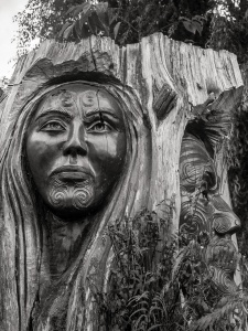 Maori-tree-carving-Marahau-New-Zealand