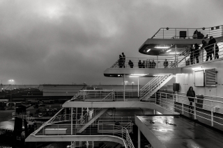Passengers-on-decks-of-ferry-Rotterdam-Netherlands