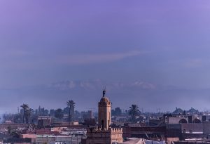 Rooftop-view-of-the-Atlas-Mountains-Marrakesh