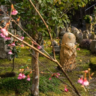 Sculpure-in-garden-Kiyomizu-dera-shrine-Kyoto-Japan