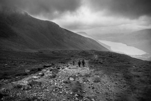 Three-Hikers-Descending-Skafell-Pike-Lake-District
