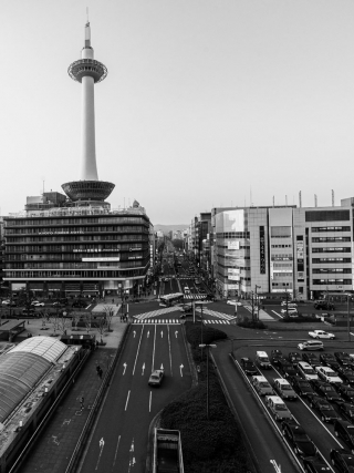 View-of-Kyoto-tower-from-Kyoto-railway-station-Japan