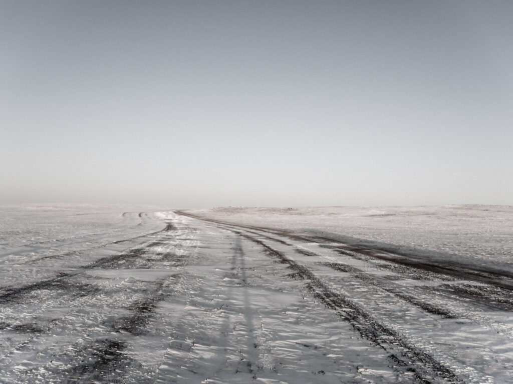 Tyre tracks, Gobi Desert, Mongolia