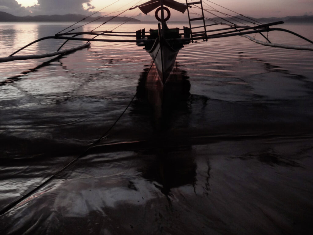 Bangka boat in Angkor, Port Barton, Palawan, Philippines